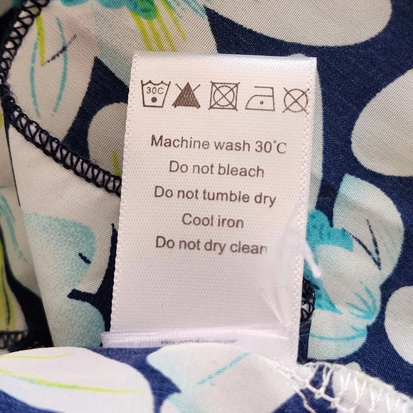 Allegra K Womens Floral Daisy Pleated Bow Flared Mini Skirt Blue Size Small - Picture 9 of 10